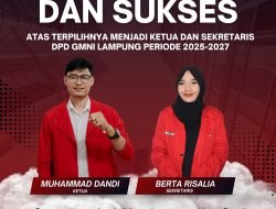 Muhammad Dandi dan Berta Risalia Terpilih Pimpin DPD GMNI Lampung 2025-2027