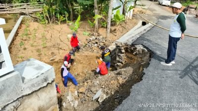 Curah Hujan Tinggi Sebabkan Pondasi Jembatan di Desa Pelemgede Rusak