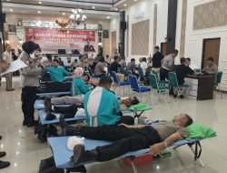 Polresta Pati Gelar Donor Darah untuk Peringati Hari Jadi ke-74 Humas Polri