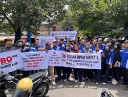 Serikat Pekerja Geruduk Disnaker Pati, Tolak Upah Murah