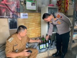 Polsek Tayu Gelar Operasi Miras, Enam Botol Kawa-Kawa Diamankan