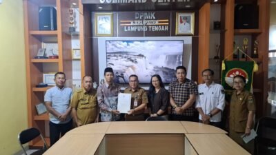KPU Lampung Tengah Laksanakan Audiensi Dan Koordinasi dengan Dinas Pemberdayaan Masyarakat Kampung.